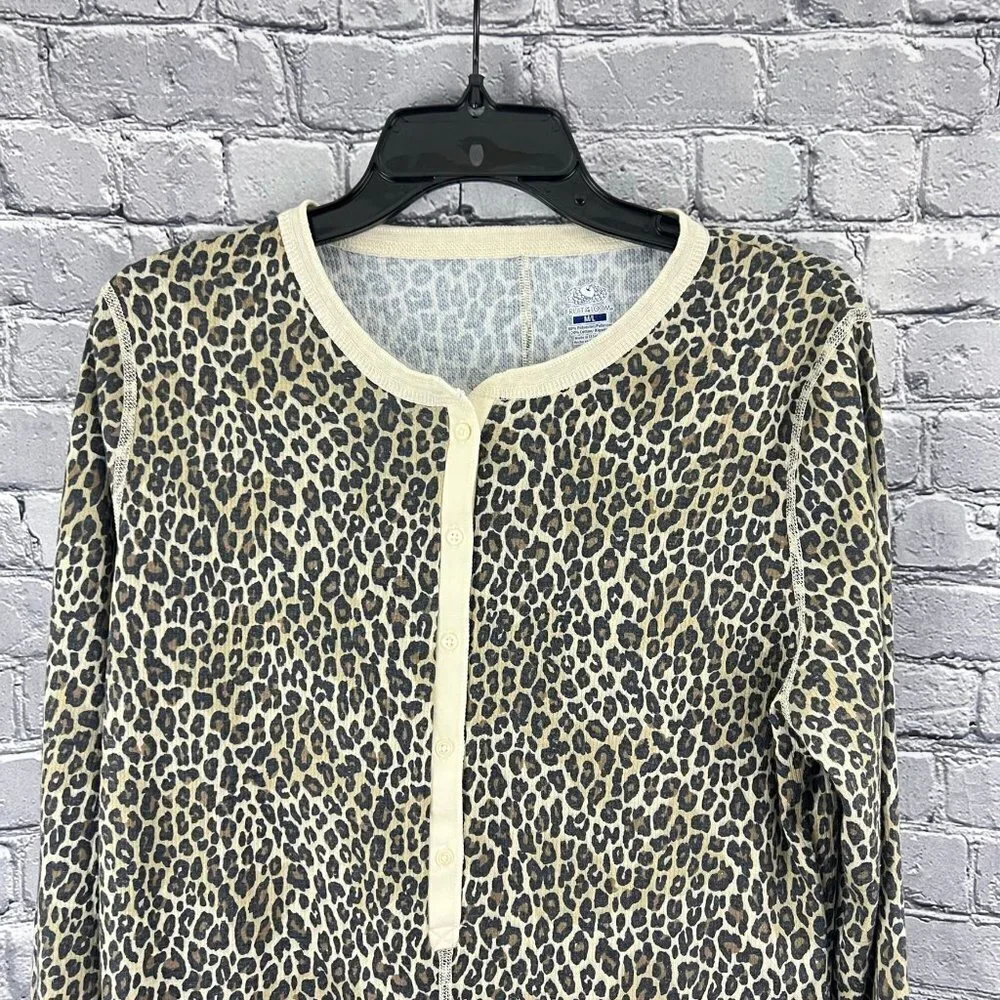 Fruit  of the Loom Women's Waffle Unionsuit Animal Print Size M/L - Picture 2 of 9